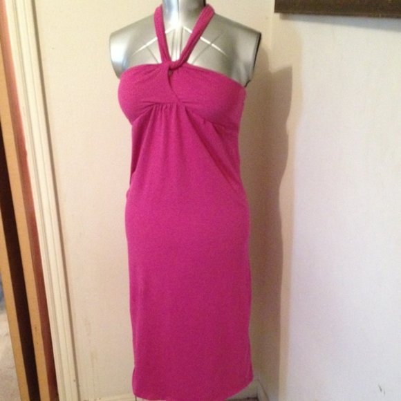 Old Navy Dresses & Skirts - Pink Strapless/Halter Dress or Swimsuit Coverup S